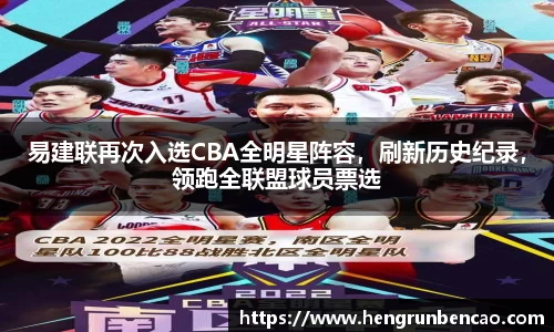 易建联再次入选CBA全明星阵容，刷新历史纪录，领跑全联盟球员票选